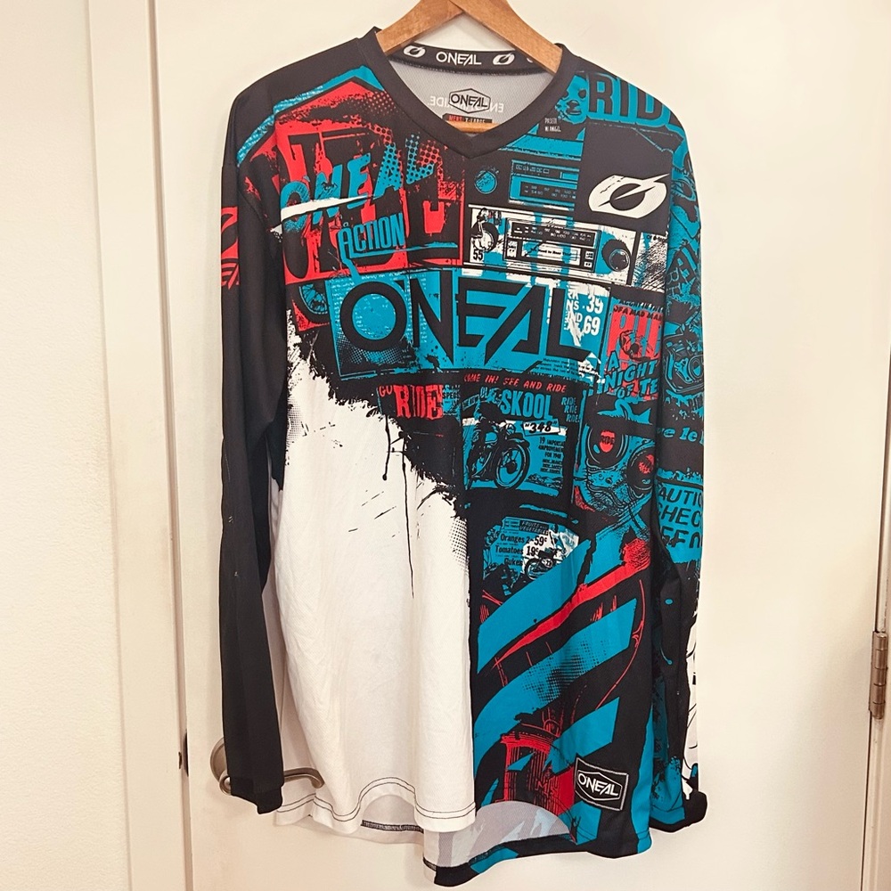 Men's Vtg O’Neal Long Sleeve Motocross Team USA Night of Terror Shirt Sz: XL